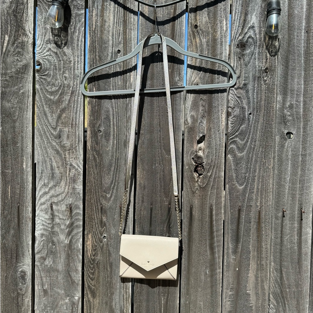 Kate Spade Natural Cedar Street Monday Small Cross Body Bag Clock Tower Beige
